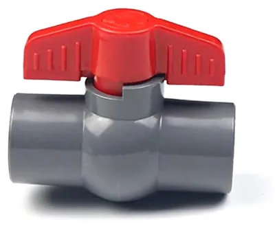 Produktbild von PVC-Kugelhahn, kompaktes Wasserventil mit Innengewinde für Gartenbewässerung (φ40 mm)