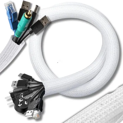 Obrázek produktu pro Kryt kabelu, 3 m, bílý, na kabely a vodiče, organizér