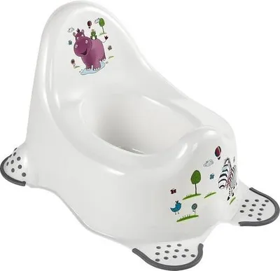 Productafbeelding van keeeper kids Babytoilet "Adam Hippo", wit met opdruk
