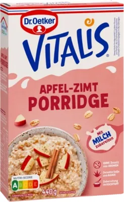 Obrázek produktu pro Vitalis kaše s jablky, skořicí a agávovým sladidlem 440g