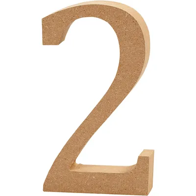 Produktbild von Creativ Company 56393, Deko-Zahl, Holz, Holz, 80 mm, 1,5 cm, 1 Stück(e)