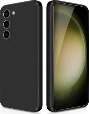 Produktbild von Silikon Hülle für Samsung Galaxy S23 Flüssigsilikon Dünn Gel Gummi Matt Kratzfeste Schutzhülle Schwarz