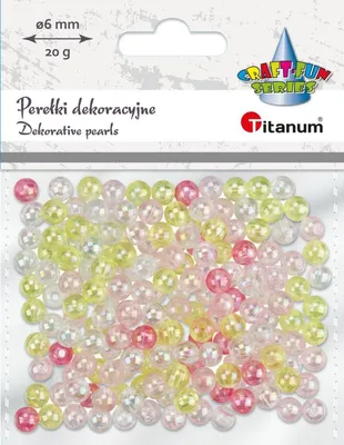 Image de Perles 6 mm 20 g mélange de couleurs Titanum