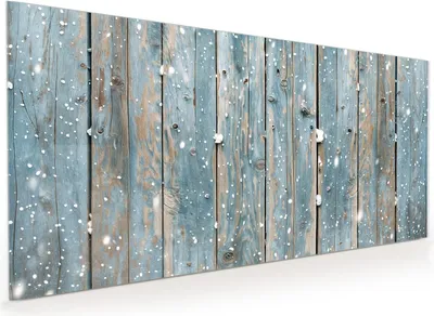 Produktbild von Küchenrückwand Spritzschutz Glas mit Motiv Holz mit Schnee 40 x 40 cm