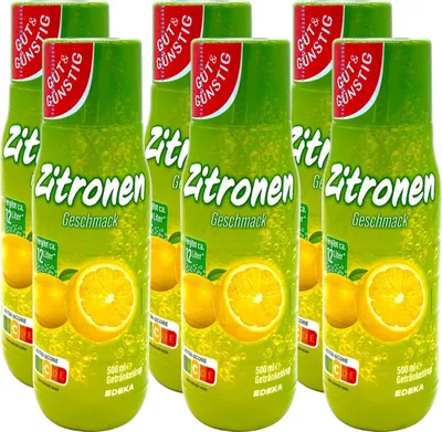 Produktbild von Gut & Günstig Sirup Zitrone Getränkesirup 6er Pack (6x 500ml)