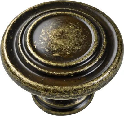 Produktbild von Hettich Möbelknopf Zinkdruckguss bronze Ø 32,0 x 25,0 mm - 1 Stück