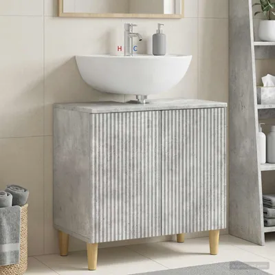 Productafbeelding van Maison Exclusive - Wastafelmeubel ARNHEM, betonkleur, 59,5 x 31,5 x 59 cm
