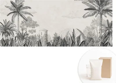 Obrázek produktu pro Samolepicí fototapeta – nástěnné obrazy do obývacího pokoje – 208 x 146 cm – dekorativní fólie na stěny – moderní design pro výzdobu stěn – tapety do interiérů – tropická krajina
