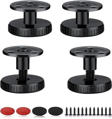 Obrázok produktu pre Výškovo nastaviteľné podpery 27–40 mm – 4 ks s protikĺzavou pätkou a montážnym príslušenstvom