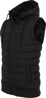 Produktbild von Urban Classics Small Bubbled Hooded Vest, Größe: L; Farbe: Black/Black