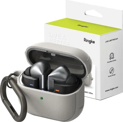 Produktbild von Ringke Onyx Magnetische Magsafe Samsung Galaxy Buds 3 / 3 Pro Warm Grau
