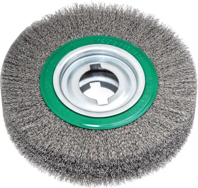 Zdjęcie produktu dla Okrągła szczotka do gratowania Lessmann z drutu INOX 0,35 mm, szerokość szczotki: 250X60 mm