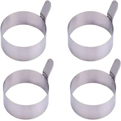 Produktbild von Eierring, 9 cm - Aus Edelstahl - Antihaftbeschichtung - Pfannkuchenform - Für Eier/Omeletts - Professionelle Kocherfahrung - Eiform