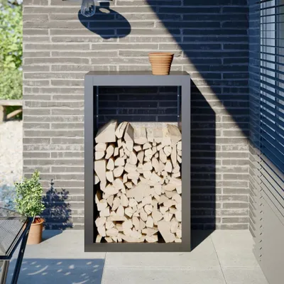 Produktbild von Möbel Brennholzregal Anthrazit 60x40x100 cm Stahl - Kaminholzregale &53579