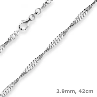 2-9mm-Singapurkette-aus-925-Silber-rhodiniert-42cm