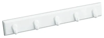 Produktbild von Hansi Hakenleiste 5 Haken weiss zum Kleben oder Schrauben