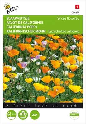 Produktbild von Kalifornischer Mohn Einfache Mischung | Mohnsamen von Buzzy Seeds