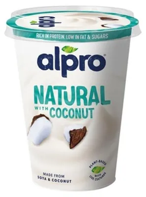 Obrázok produktu pre Alpro prírodný sójový a kokosový jogurt 400 g