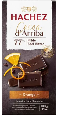 Immagine prodotto di Hachez Cocoa dArriba cioccolato fondente delicato allarancia 100g