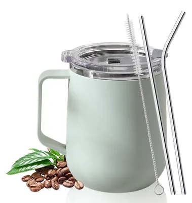 Produktbild von Isolierbecher mit Deckel – 450 ml, doppelwandig für Kaffee und Getränke