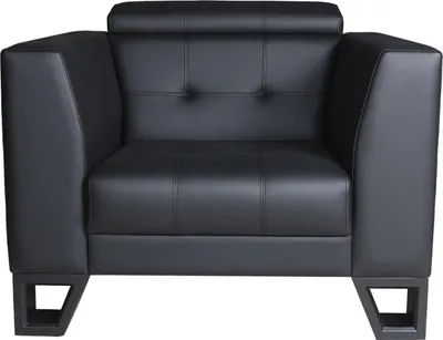 Produktbild von Stylischer Schwarzer Designer Sessel Arbeitszimmer Leder Sitzmöbel