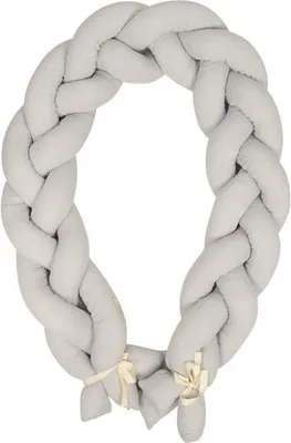 Produktbild von Gitterbett Nestchen Zopf Musselin 200cm Grau