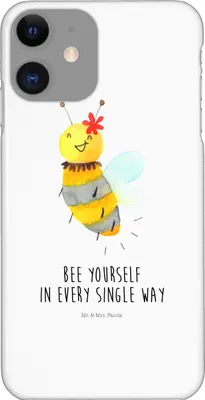 Produktbild von Mr. & Mrs. Panda Iphone 11 Handyhülle Biene Blume - Weiß - Geschenk, Handy Schutzhülle, Cover, Case, Hummel, Hülle