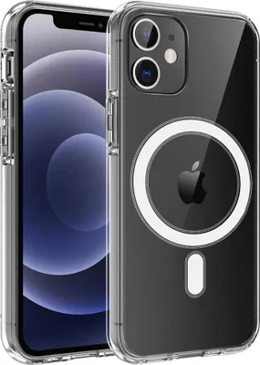 Immagine prodotto di Custodia per iPhone 12 MINI (5,4") - Custodia magnetica trasparente per telefoni cellulari Custodia protettiva antigraffio ultrasottile Phonillico