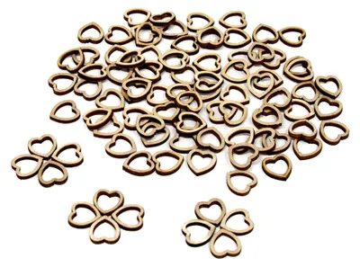 Produktbild von 100 Stück Mini Holz Herzen mit Loch Dekoherzen Tischdeko für Hochzeit Holzdeko zur Verzierung und Bearbeitung