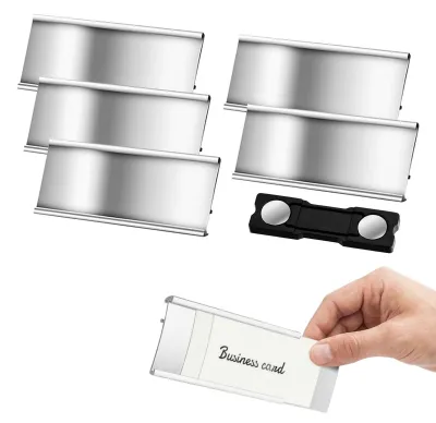 Productafbeelding van Set van 5 magnetische naamschildjes voor kleding - 72 x 32 mm