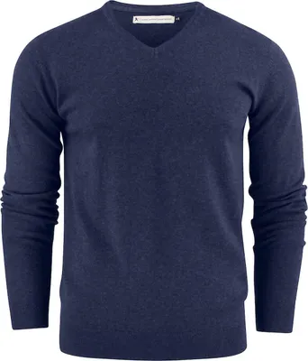 Produktbild von Pullover Ashland aus 100% Baumwolle mit V-Ausschnitt und elastischen Rippenbündchen
