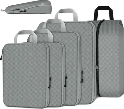 Produktbild von Famanu Koffer Organizer Set 5-teilig, grau