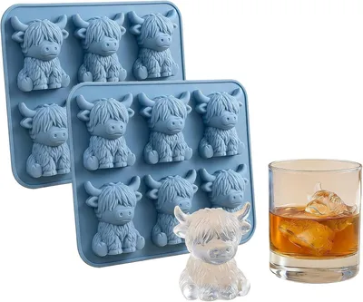 Eiswürfelform Highland Kuh, Silikon, 2er Set, BPA-frei