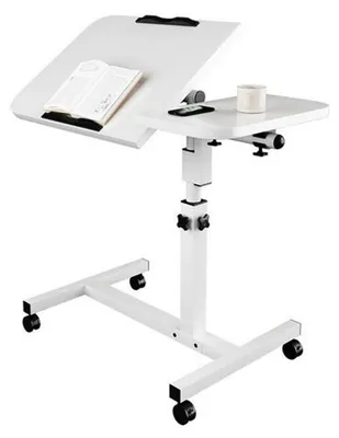 Produktbild von Mobiler Stehschreibtisch mit Rollen, höhenverstellbar von 61,5 bis 96 cm