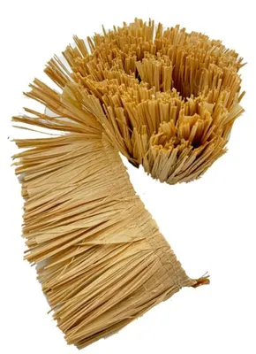 Raffia-Fransenborte 10 cm x 1 m, Naturbast, Dekoborte
