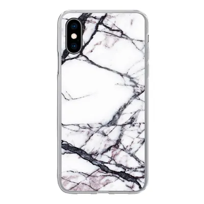 Produktbild von MuchoWow® Handyhülle Schutzhülle Hülle für iPhone X Marmor - Weiß - Stein Silikon Softcase Handy Hülle - Handyhülle