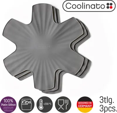 Immagine prodotto di Set di 3 protezioni per padelle in silicone Coolinato