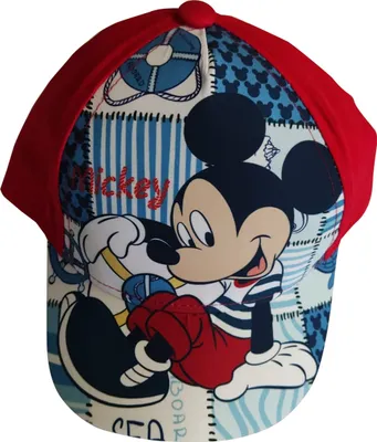 Image de Disney Mickey Mouse casquette casquette baseball patchwork motif mer pour enfants rouge, taille 48