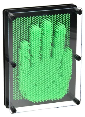 Image de Spijkerkunst Cadre vert Jouet créatif multicolore