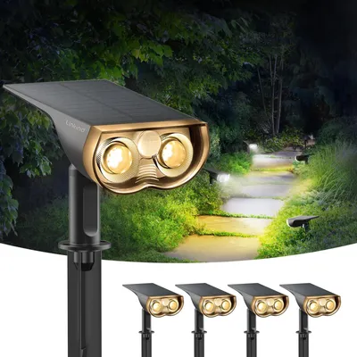 Solar-Tuinstrahler 800lm 3000K 22LED 2 Modi IP65 4er-Set