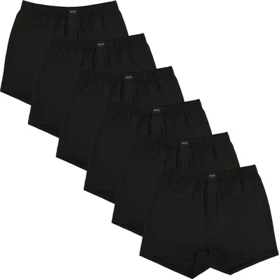 Produktbild von Gomati 6er Pack Herren Jersey Boxershorts - Schwarz M