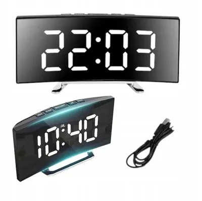 Produktbild von Digitaler Wecker LED Spiegel Uhr Großes Display Thermometer Datum Alarmuhr
