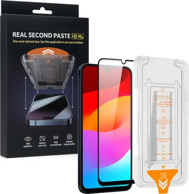 Obrázek produktu pro Ochranné sklo SnapFit pro displej telefonu Samsung Galaxy A18 / A17, včetně pomůcky pro snadnou instalaci, tvrzené sklo 9H