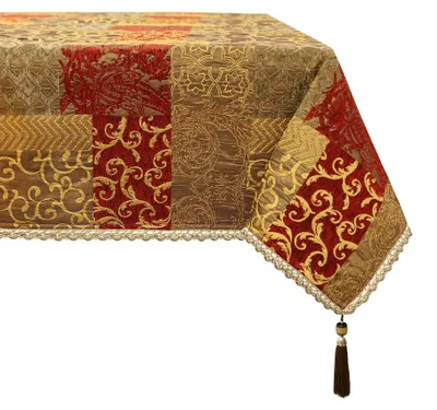 Produktbild von Waschbare Jacquard Tischdecke 140 x 200 cm Patchwork
