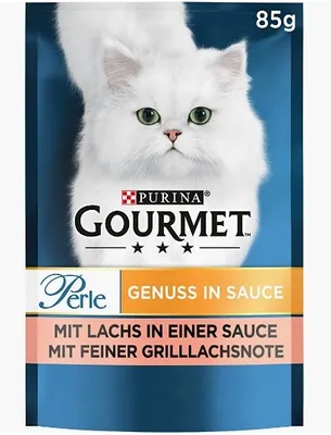 Produktbild von Purina Gourmet Katzenfutter Nass, Lachs, 85g
