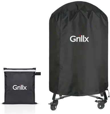 Produktbild von Grillx Kamado BBQ Abdeckhaube - 18 Zoll - Wasserdichte Schutzhülle für Kamado-Grills mit Tischen - Rund mit Kordelzug - BBQ Zubehör
