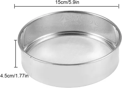 Produktbild von Edelstahl Mehlsieb Fine Mesh Mehlsieb Für Back Mehlsieb Fine Mesh Net Mehl Siebe Kuchen Backen Runde Mehlsieb Premium Rostfreie Küchenhelfer Mehlsieb Backen von Puderzucker Edelstahl Silberfarben