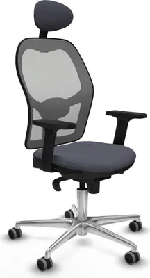 Produktbild von Bürostuhl mit Kopfstütze Piqueras y Crespo 2D086G1 Dunkelgrau