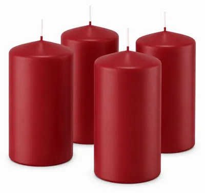 Produktbild von 4er Set Adventskranzkerzen Altrot 250 x 98 mm | Wiedemann Kerzen, KI-generiertes Bild