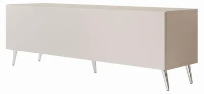 Productafbeelding van TV-kast COLGANTE Kaschmir, 150 cm, met LED-verlichting en schuine, chroomkleurige poten